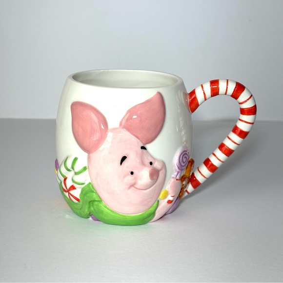 Winnie the Pooh Christmas Candyland Coffee Mug Set of 4 Ceramic Collectible - Picture 7 of 13